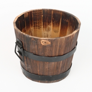 Džber květináč s kovovou obručí 22,5cm