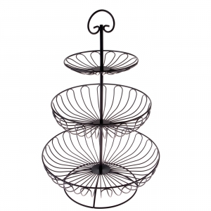 Etažér černý 3 patra