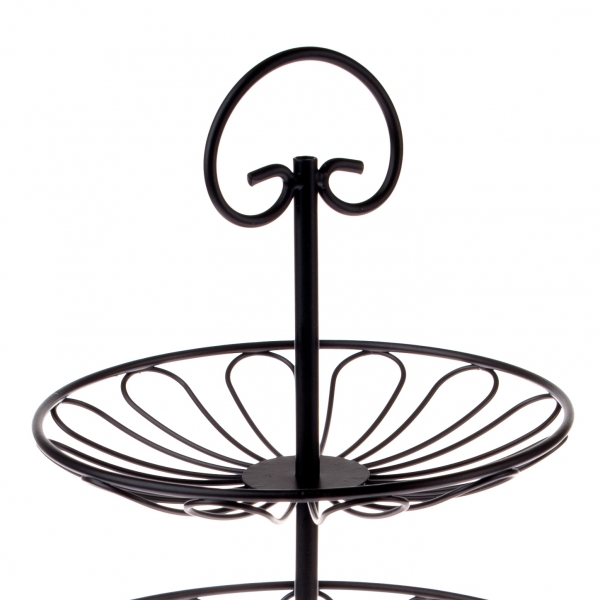 Etažér černý 3 patra