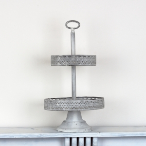 Etažér kovový 2 patra 50cm