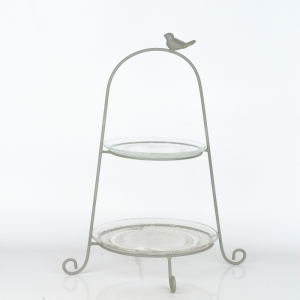 Etažér na cukroví 2 patra (včetně talířů) 46cm