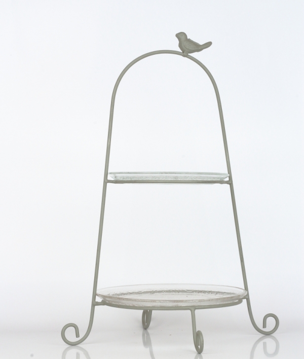 Etažér na cukroví 2 patra (včetně talířů) 46cm