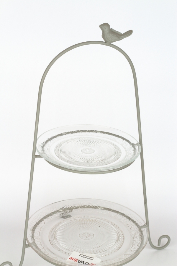 Etažér na cukroví 2 patra (včetně talířů) 46cm