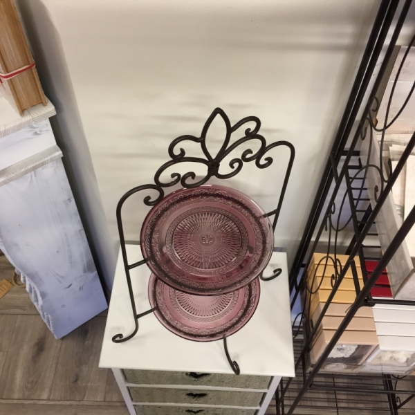 Etažér na dva talíře 57cm