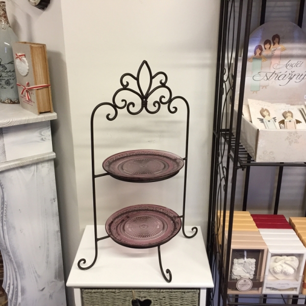 Etažér na dva talíře 57cm
