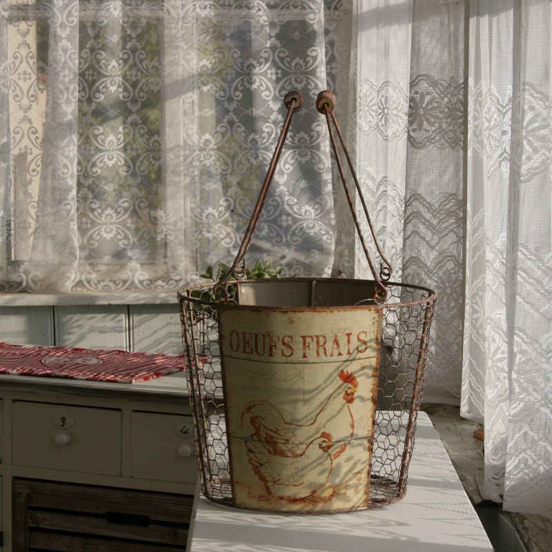 Farmářský košík s kohoutem 27,5cm