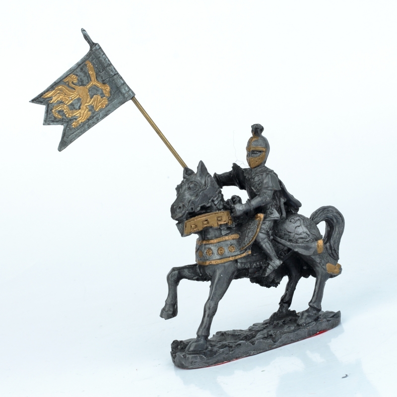 Figurka rytíře na koni 10 cm kov