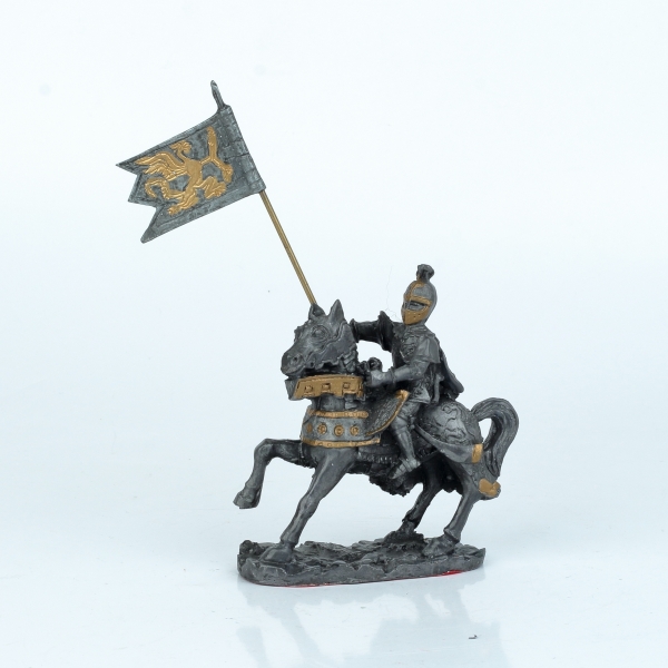 Figurka rytíře na koni 10 cm kov