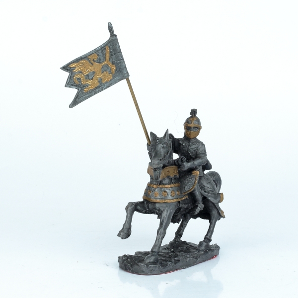 Figurka rytíře na koni 10 cm kov