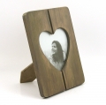 Fotorámeček dřevo srdce 19,8x14,8cm