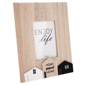 Fotorámeček na postavení s domečky 19×21×0,8 cm
