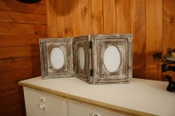 Fotorámeček na více fotek s patinou 61x25cm