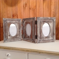 Fotorámeček na více fotek s patinou 61x25cm