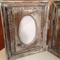 Fotorámeček na více fotek s patinou 61x25cm