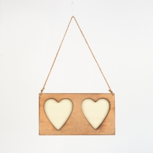 Fotorámeček na zavěšení srdce na 2 fotografie