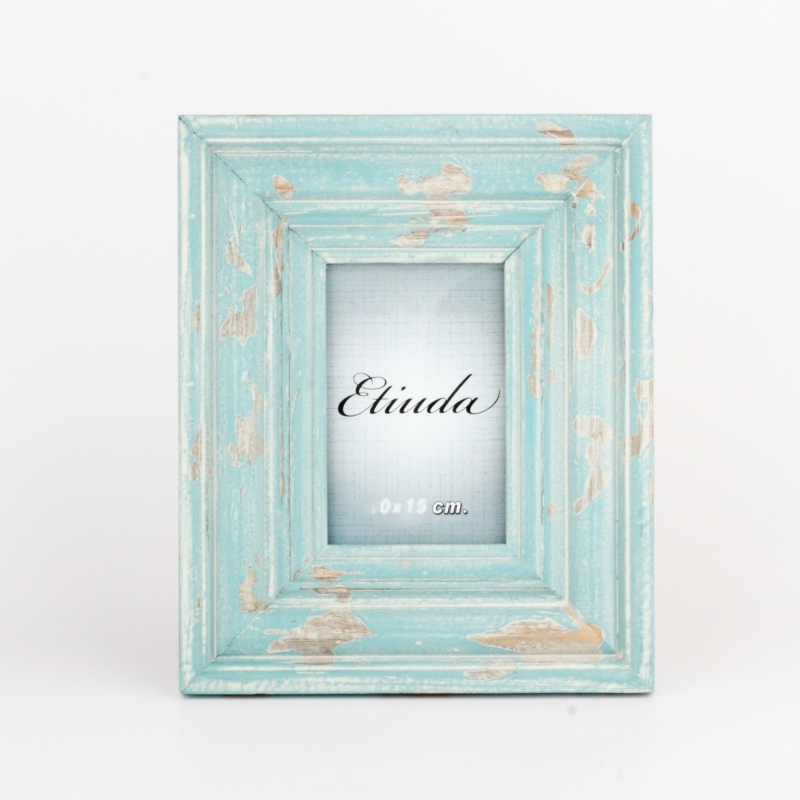 Fotorámeček tyrkysový s patninou 29x24x2cm 