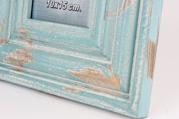 Fotorámeček tyrkysový s patninou 29x24x2cm 