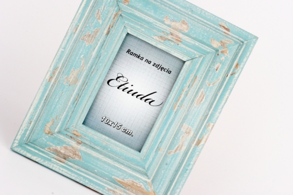 Fotorámeček tyrkysový s patninou 29x24x2cm 