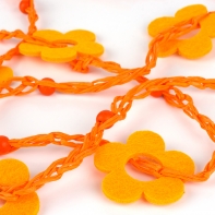 Girlanda kytka jarní oranžová