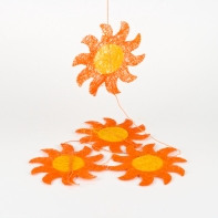 Girlanda kytka žlutá hnědá