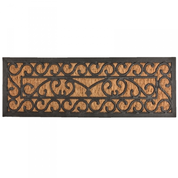 Gumová rohožka s kokosovým vláknem 75x25cm