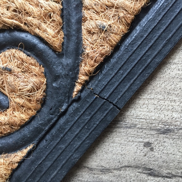 Gumová rohožka s kokosovým vláknem - vyřazená 