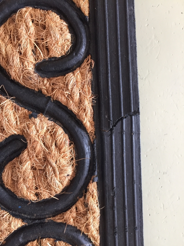 Gumová rohožka - vyřazeno (rohožka s kokosovým vláknem 75x25cm)