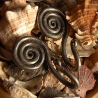 Háček kovový - had 10cm