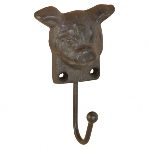 Háček na klíče litinový, prase