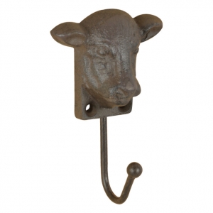 Háček na zeď litinový, kráva