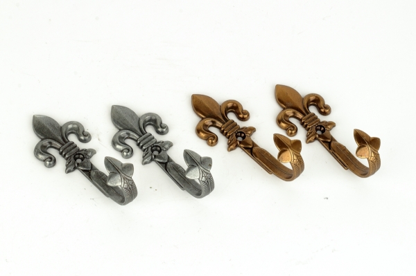 Háčky na pistole 10,5 cm sada 2 kusů stříbrné