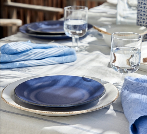 Hluboké talíře 6ks POSITANO, tyrkysová