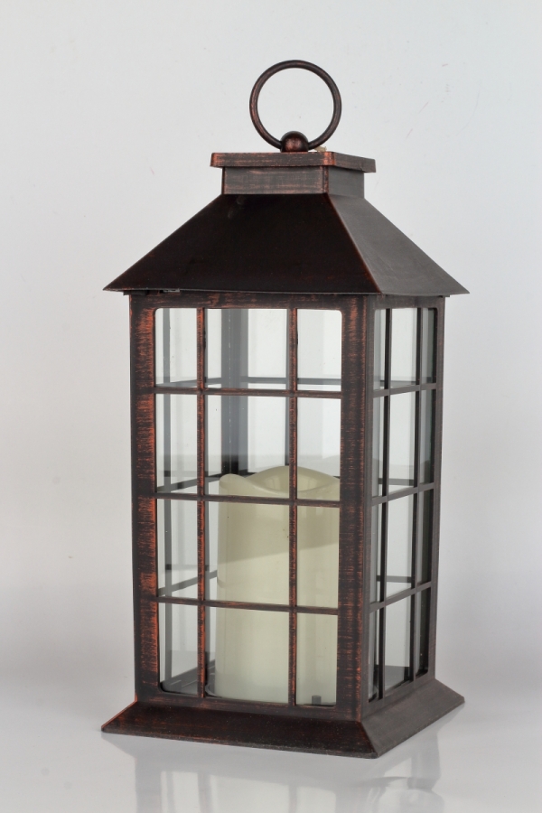 Hnědá lucerna 33cm