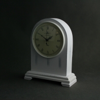 Hodiny bílé dřevo 24x19x17cm