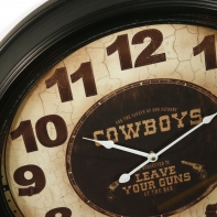 Hodiny dekorační XL - Cowboys průměr 62cm