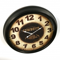 Hodiny dekorační XL - Cowboys průměr 62cm