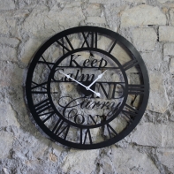 Hodiny Keep calm and carry on 60cm