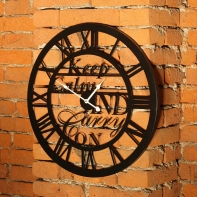 Hodiny Keep calm and carry on 60cm