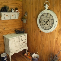 Hodiny kovové XXL bílé