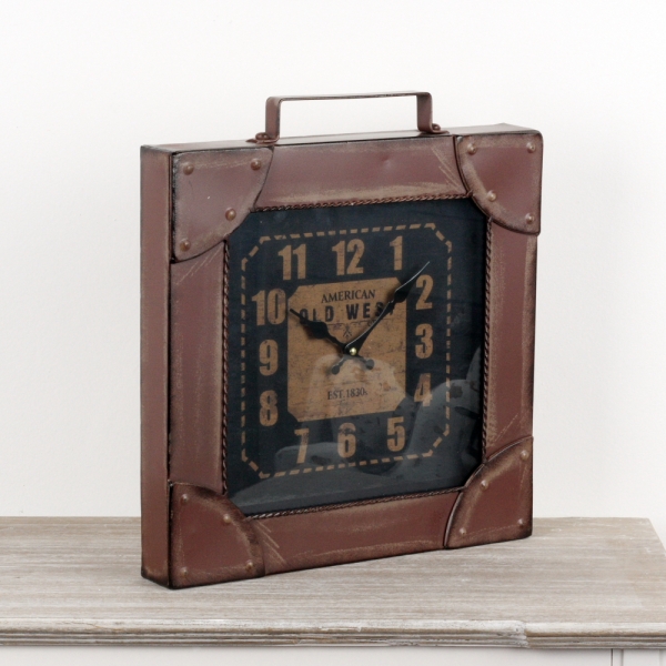 Hodiny kufr American Old West 46x41cm