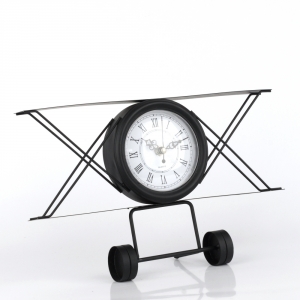 Hodiny letadlo 31x20cm (vada na sklíčku)