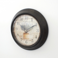 Hodiny levandule v květináči 29cm