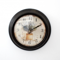 Hodiny levandule v květináči 29cm