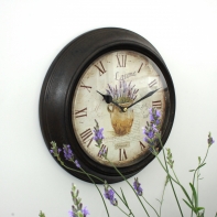Hodiny levandule ve džbánu 29cm
