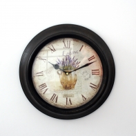 Hodiny levandule ve džbánu 29cm