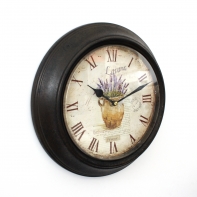 Hodiny levandule ve džbánu 29cm