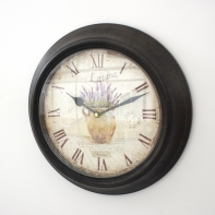 Hodiny levandule ve džbánu 29cm