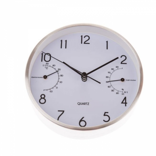 Hodiny na chodbu 15 cm hliník