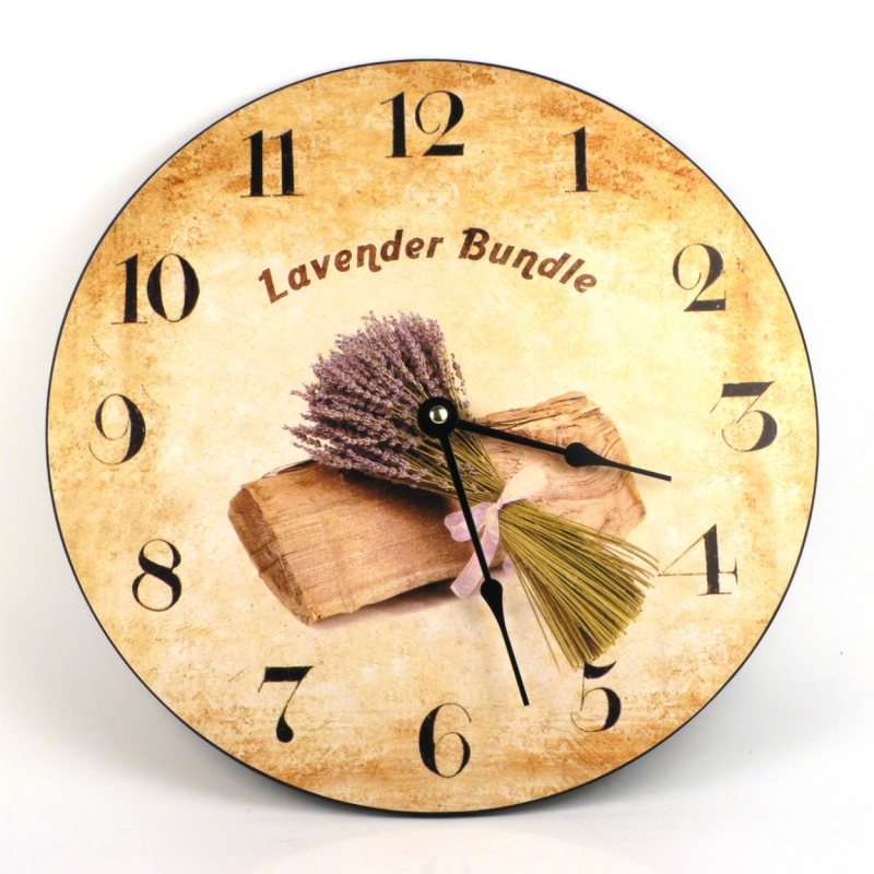 Hodiny na zeď Levandule 30cm