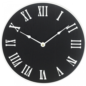 Hodiny nástěnné černé 30cm